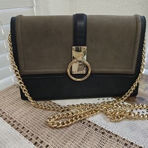 ALDO Black and Brown Chain Strap Bag